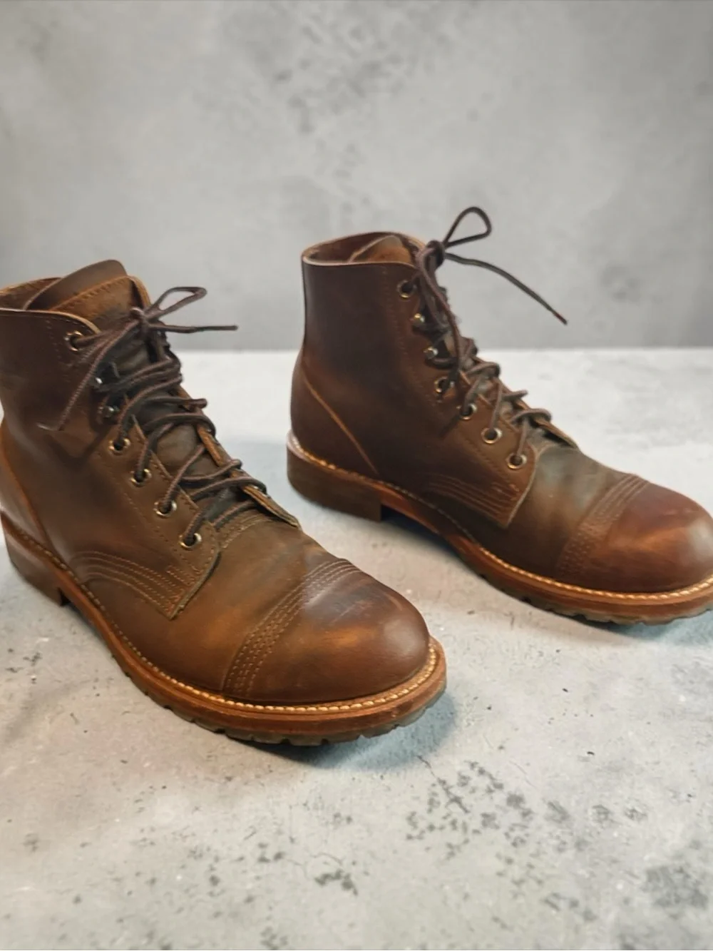 Thorogood 1892 Dodgeville Dark Brown Leather Lace-Up Boots Mens 7.5D/ Woman’s 9D
